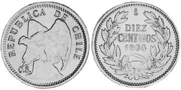 10 Centavos 1899-1907