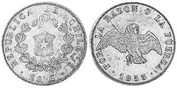 20 Centavos 1852-1859