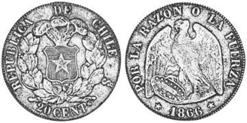 20 Centavos 1863-1867