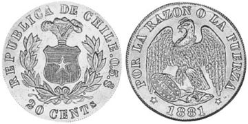 20 Centavos 1879-1893