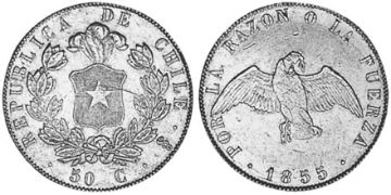 50 Centavos 1853-1862
