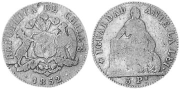 5 Pesos 1851-1853