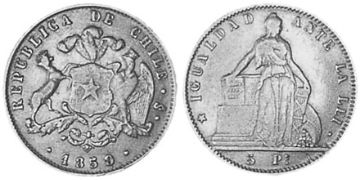 5 Pesos 1854-1867