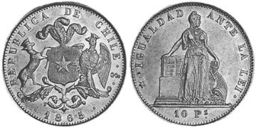 10 Pesos 1854-1867