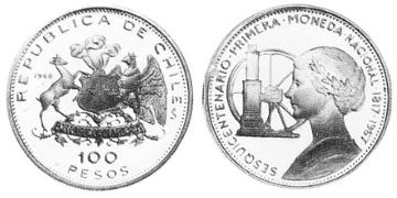 100 Pesos 1968