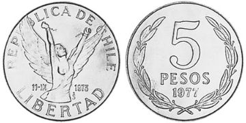5 Pesos 1976-1980
