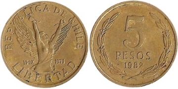 5 Pesos 1981-1987
