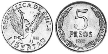 5 Pesos 1988-1990