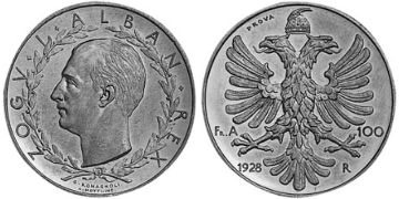 100 Franga Ari 1928