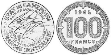 100 Franků 1966-1968