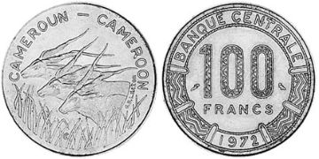 100 Franků 1972