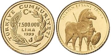 7500000 Lira 1999