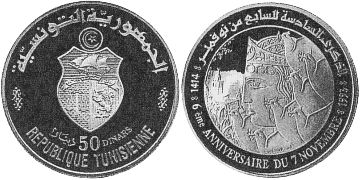 50 Dinars 1993