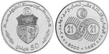 50 Dinars 2000