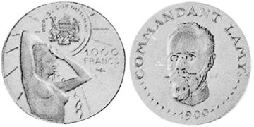 1000 Francs 1970