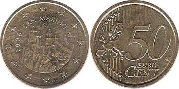 50 Euro Cent 2008-2013