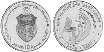 10 Dinars 2002