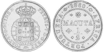 1/2 Macuta 1858-1860