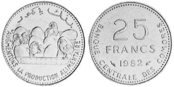 25 Franků 1981-1982