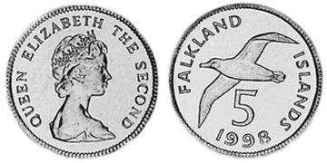 5 Pence 1998-1999