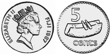 5 Centů 1986-1987