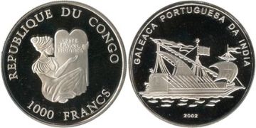 1000 Franků 2002