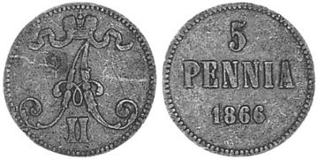 5 Pennia 1865-1870