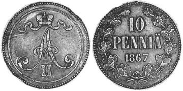 10 Pennia 1865-1867