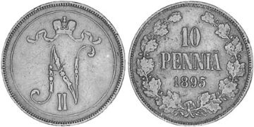 10 Pennia 1895-1917