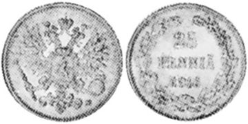 25 Pennia 1865-1871