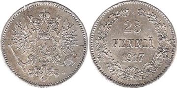 25 Pennia 1872-1917