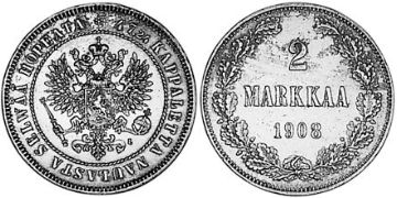 2 Markkaa 1872-1908