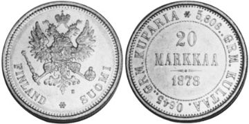 20 Markkaa 1878