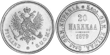 20 Markkaa 1879-1913