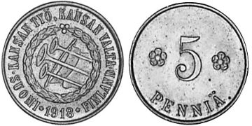 5 Pennia 1918