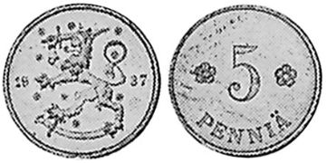 5 Pennia 1918-1940