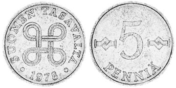 5 Pennia 1977-1990