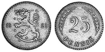25 Pennia 1921-1940