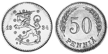 50 Pennia 1921-1940