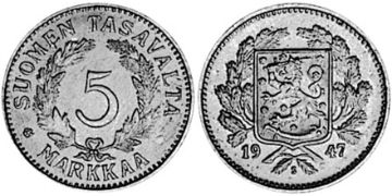 5 Markkaa 1946-1952