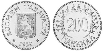 200 Markkaa 1956-1959