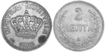 2 Lepta 1900-1901