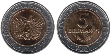 5 Bolivianos 2010