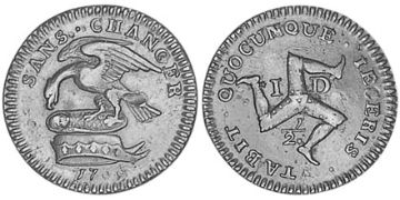 1/2 Penny 1733