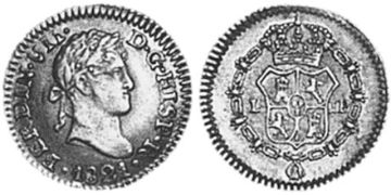 1/2 Escudo 1814-1821