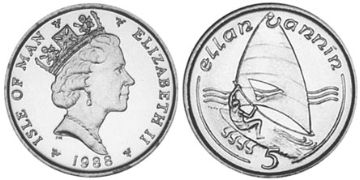 5 Pence 1988-1990