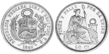 50 Centavos 1858-1859