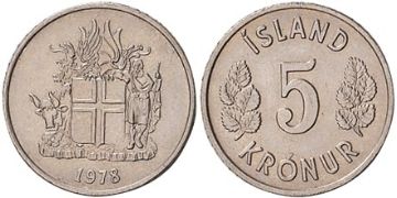 5 Kronur 1969-1980