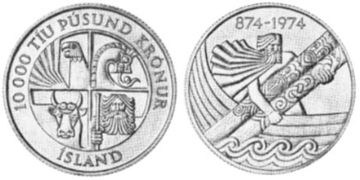 10000 Kronur 1974