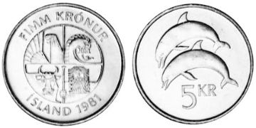 5 Kronur 1981-1992